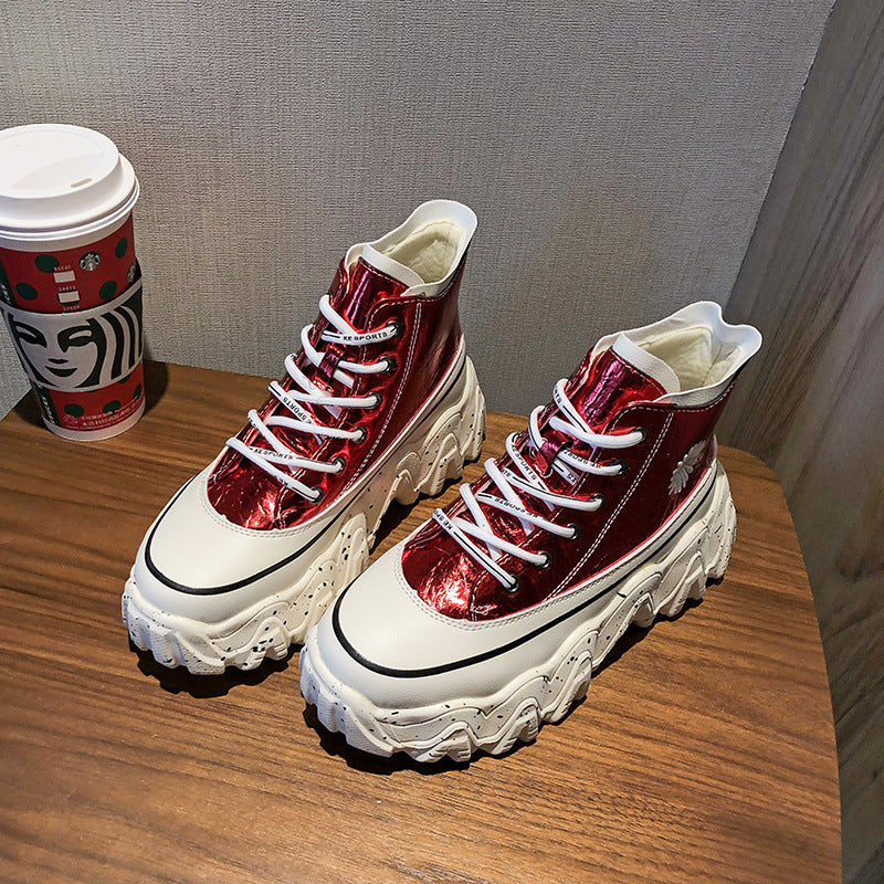 High-Top-Herbst-Gänseblümchen-Schuhe