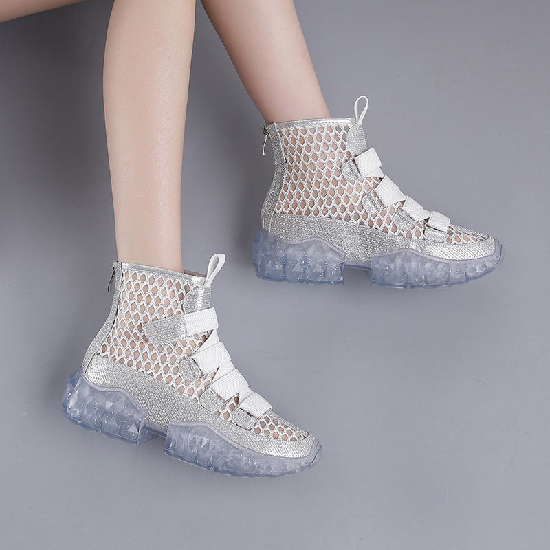 Hohlstiefel mit Klettverschluss