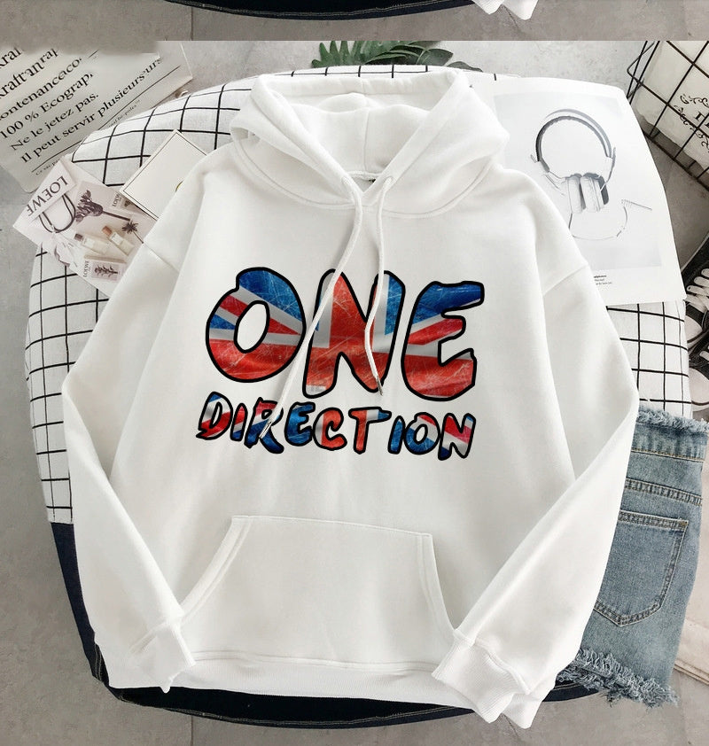 Nuovo pullover grafico con estetica Harajuku di Harry Styles e One Direction