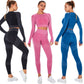 Seamless knitted high-stretch yoga sleeve slim long sleeves