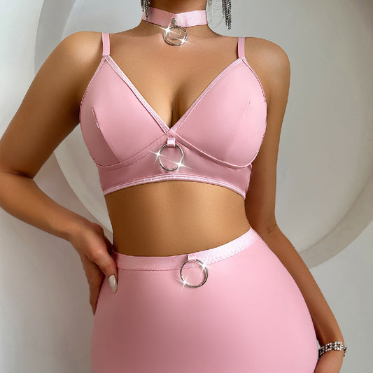 Gonna sexy in stile europeo e americano, reggiseno sexy da donna