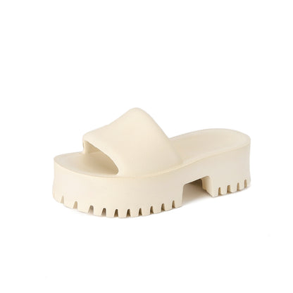 Pantofole da donna con tacco alto e plateau in EVA alla moda