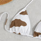 Women's Three-piece Cow Print Swimsuit