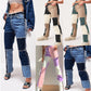 Damenjeans mit geradem Bein und hochelastischen Nähten