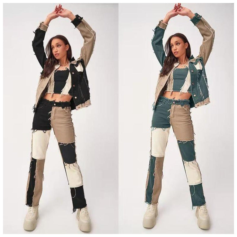 Damenjeans mit geradem Bein und hochelastischen Nähten