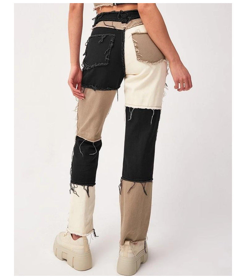 Damenjeans mit geradem Bein und hochelastischen Nähten