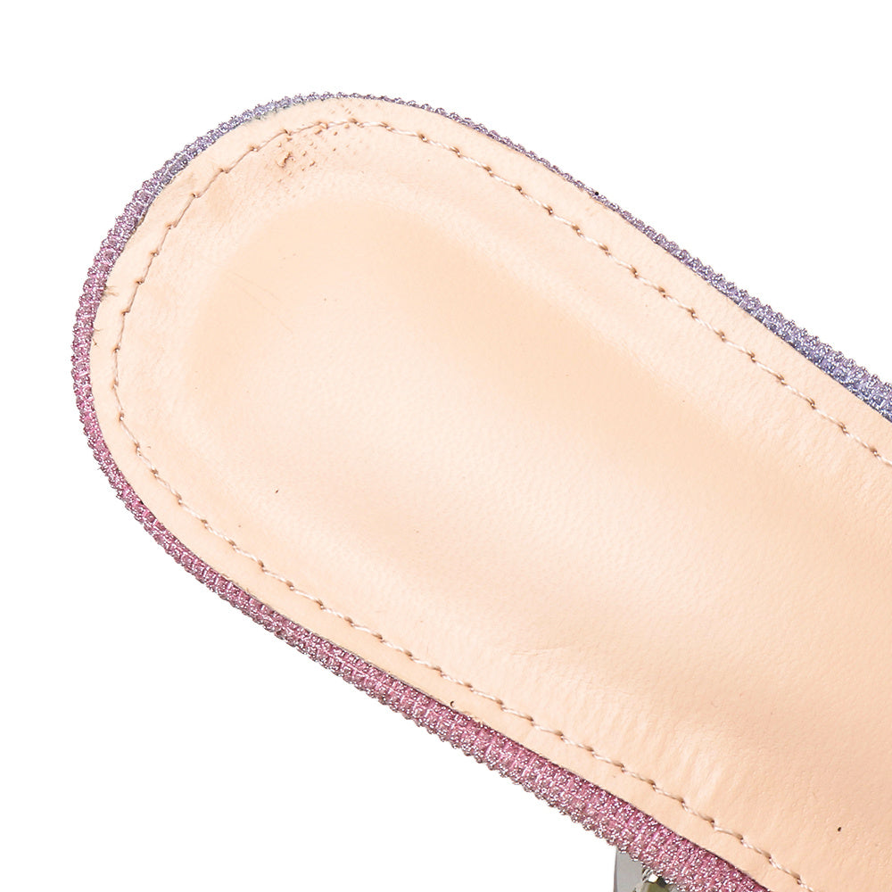 Neue Strass-Weinglas- und Regenbogen-Damenschuhe