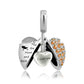 Wing Heart Pendant Stainless Steel Perfume Pendant