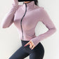 Long Sleeve Slim Short Yoga Jacket Slimming Training Tight Zip Jacket