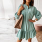 Abito camicia con cuciture semplice e alla moda da donna