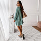 Abito camicia con cuciture semplice e alla moda da donna