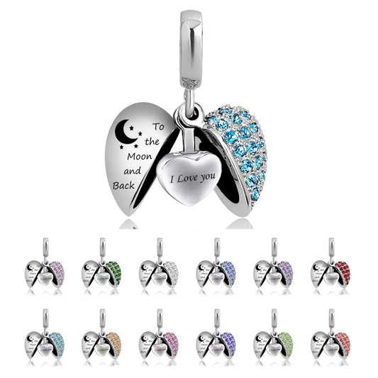Wing Heart Pendant Stainless Steel Perfume Pendant