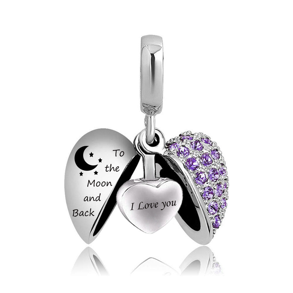 Wing Heart Pendant Stainless Steel Perfume Pendant