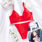 Women Breathable Underwear Set Solid Brief Panty 2 Pieces Sets Lady Lingerie Sets