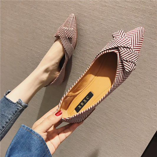 Allgleiches spitzer flacher Mund einzelne Schuhe Damenschuhe