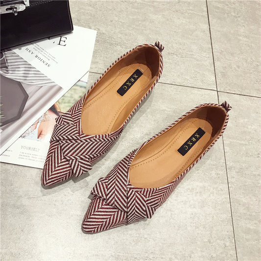 Allgleiches spitzer flacher Mund einzelne Schuhe Damenschuhe