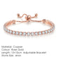 Round Zircon Single Row Full Diamond Tennis Bracelet