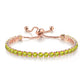 Round Zircon Single Row Full Diamond Tennis Bracelet