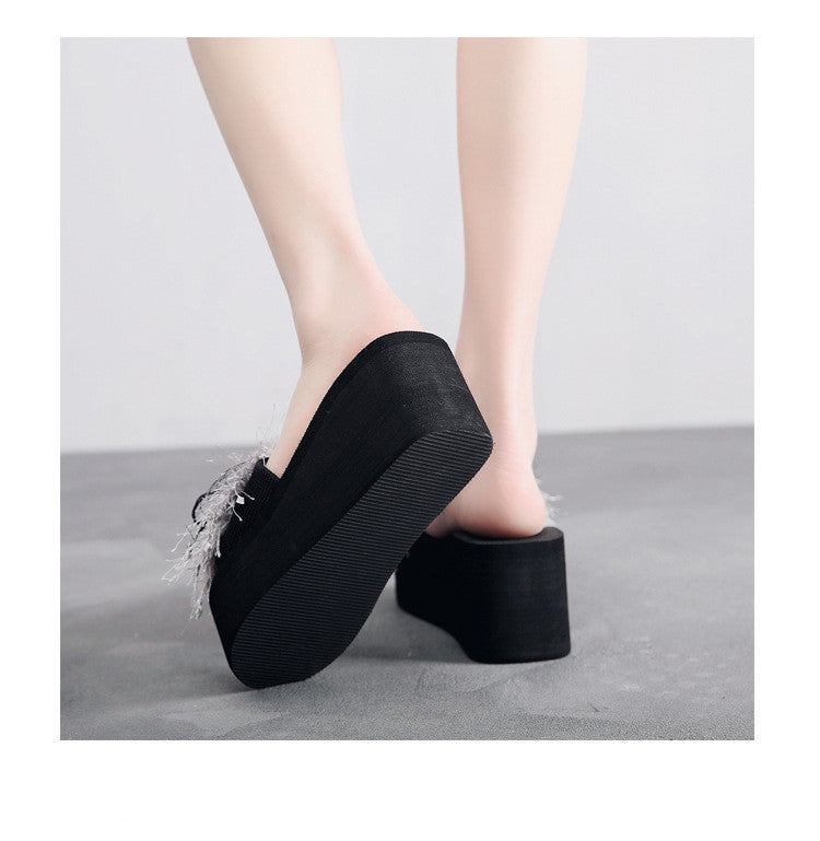 Nuovo stile pantofole sandali e pantofole da donna estate con grandi fiori pantofole con una sola parola