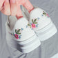 New Casual All-Match Embroidery White Shoes Women