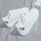 New Casual All-Match Embroidery White Shoes Women