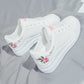 New Casual All-Match Embroidery White Shoes Women
