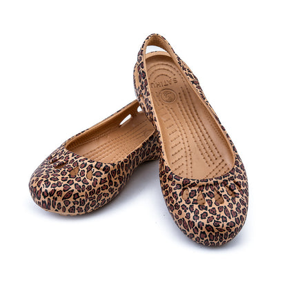 Scarpe basse con motivo da donna, scarpe con i buchi, sandali