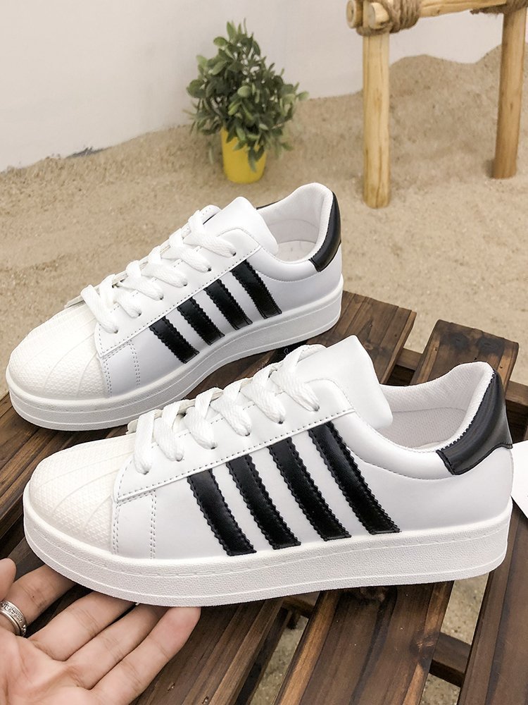 Neue Shell Toe Vielseitige Atmungsaktive Sport Freizeit Dicke Sohle Schuhe