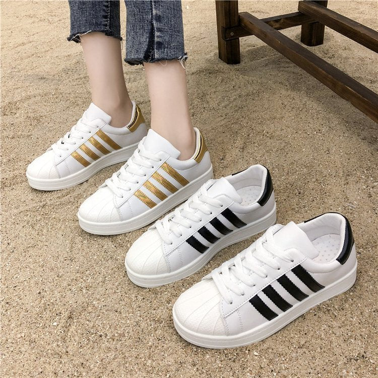 Neue Shell Toe Vielseitige Atmungsaktive Sport Freizeit Dicke Sohle Schuhe