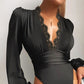 Costume intero in pizzo con scollo a V europeo e americano da donna