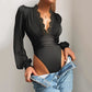 Costume intero in pizzo con scollo a V europeo e americano da donna