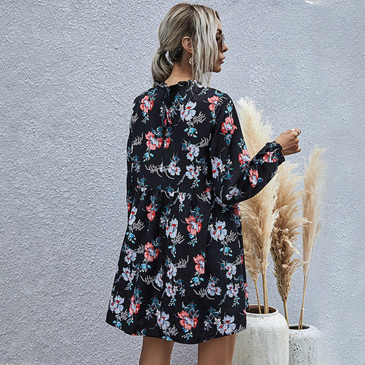 High Waist Skirt Cross-Border Temperament Autumn And Winter Dress Women Long Sleeves