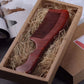 Pettine di legno cinese classico in legno di sandalo rosso, regalo di festa