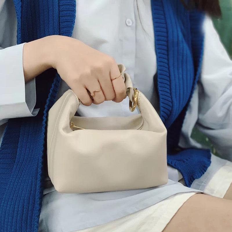 Tide Brand With The Same Paragraph Handbag Mini Bucket Bag Personality Fold Handbag