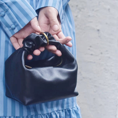 Tide Brand With The Same Paragraph Handbag Mini Bucket Bag Personality Fold Handbag