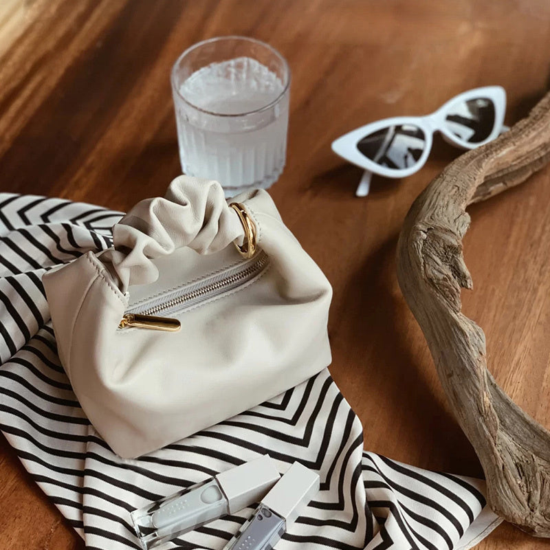 Tide Brand With The Same Paragraph Handbag Mini Bucket Bag Personality Fold Handbag