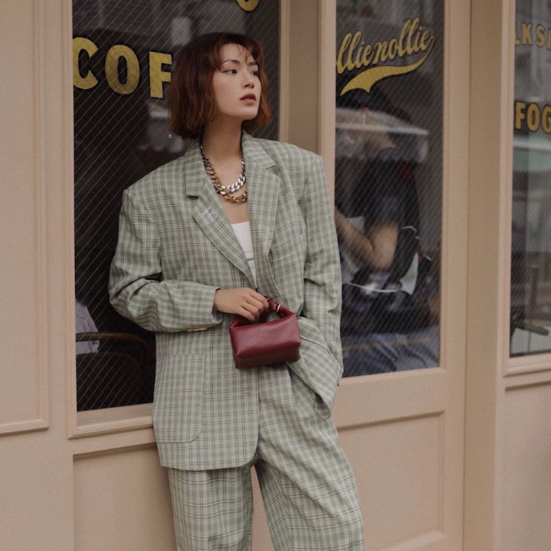 Tide Brand With The Same Paragraph Handbag Mini Bucket Bag Personality Fold Handbag