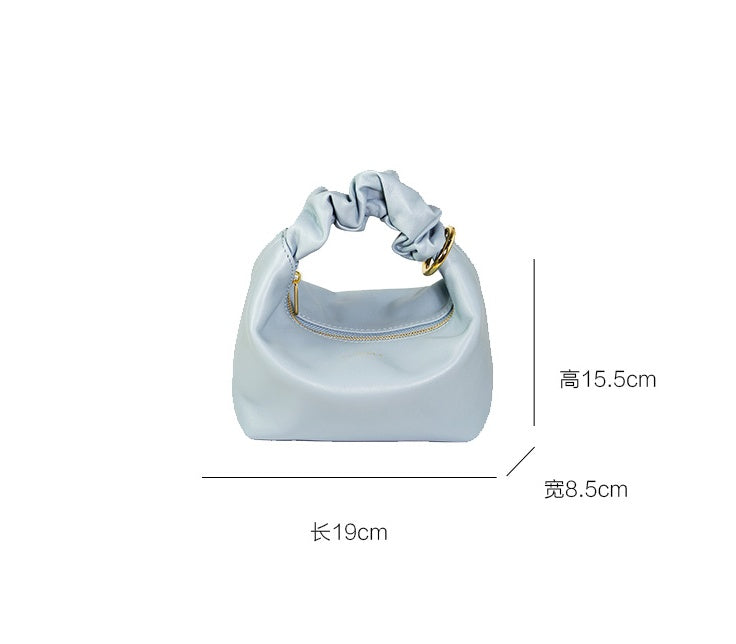 Tide Brand With The Same Paragraph Handbag Mini Bucket Bag Personality Fold Handbag