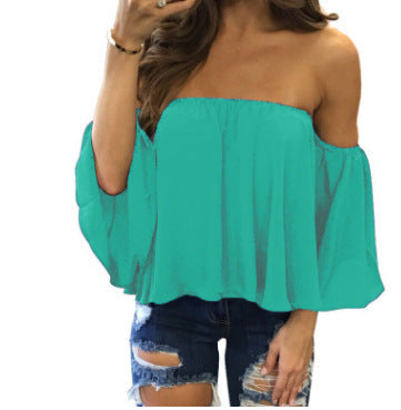 Sexy Top Off-The-Shoulder Lose T-shirt