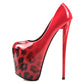 Scarpe con tacco a spillo super alte con stampa leopardata sfumata