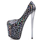 Scarpe con tacco a spillo super alte con stampa leopardata sfumata