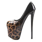 Scarpe con tacco a spillo super alte con stampa leopardata sfumata