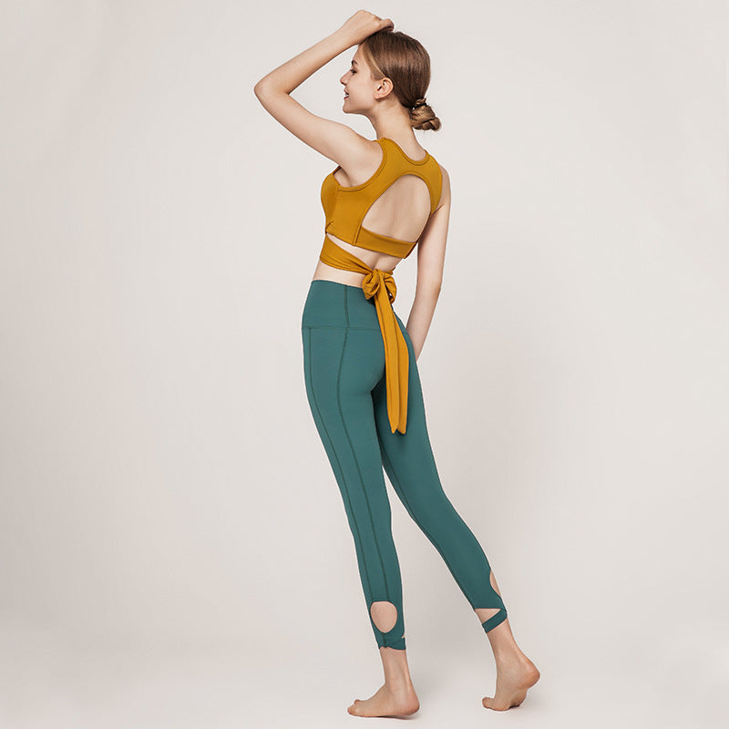 Europäische und amerikanische Weste Zweiteilige Aerial Yoga Sportunterwäsche Damen