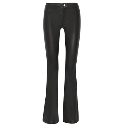 Pantaloni da donna classici retrò, pantaloni svasati slim a vita alta in stile europeo e americano