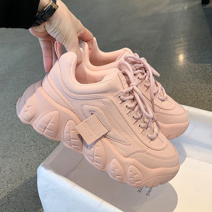 Harajuku Net Celebrity Old Shoes Female Ins Trendy Taro Color All-Match Casual Platform Sneakers