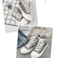 High-top Canvas Shoes Female Niche Original White Shoes Student Wild Retro Hong Kong Style Sneakers