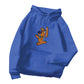 Printed Versatile Loose And Thin Casual Hooded Sweater