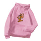 Printed Versatile Loose And Thin Casual Hooded Sweater