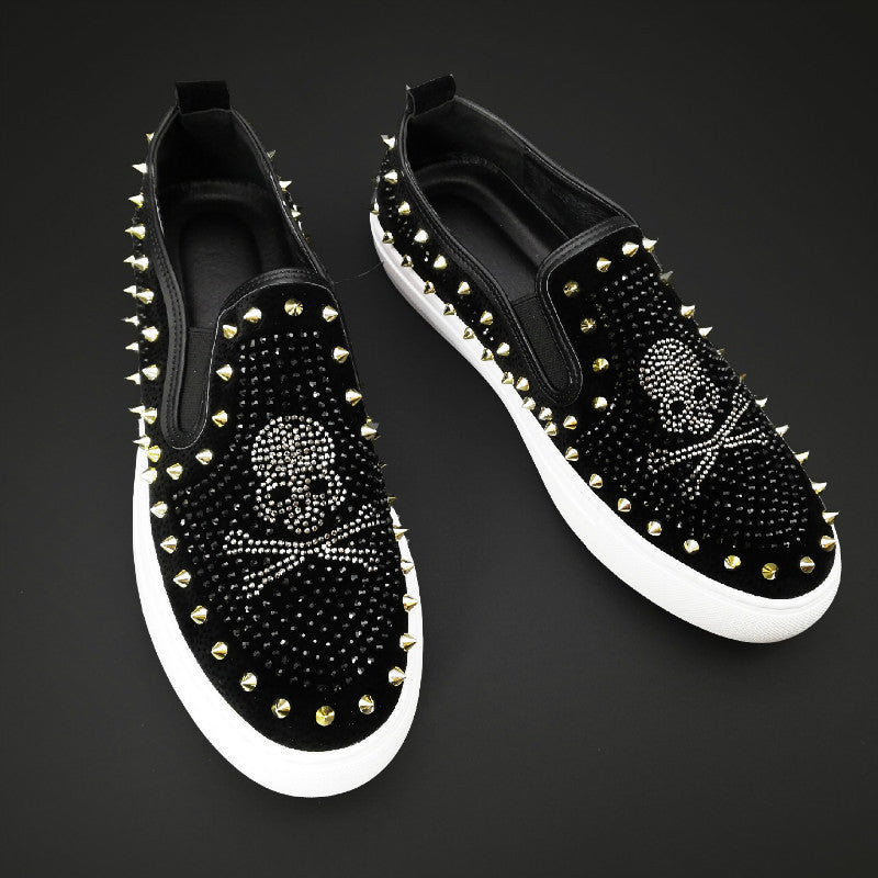 Hot Rhinestone Rivet Casual Shoes
