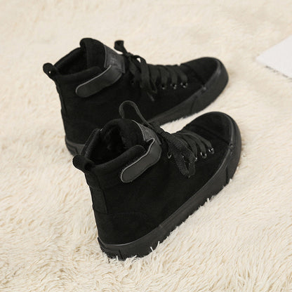 High-Top Canvas Schuhe Frauen Alle Schwarz Klett Sport Weiß Schuhe Frauen